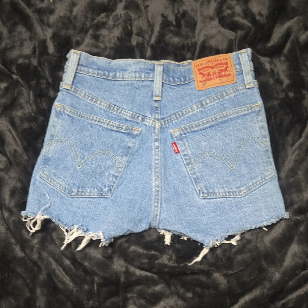 Signature by Levi Strauss Distressed Blue Jean Shorts - Picture 3 of 4